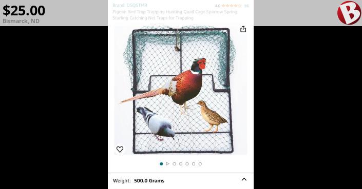 Pigeon Bird Trap Trapping Hunting Quail Cage Sparrow Spring Starling  Catching Net Traps for Trapping