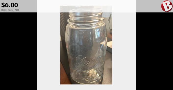 Vintage Collectible Early S Drey Perfect Mason Jar Quart Size